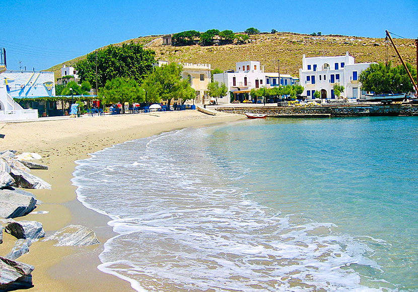 Stränder i Moutsouna. Naxos.