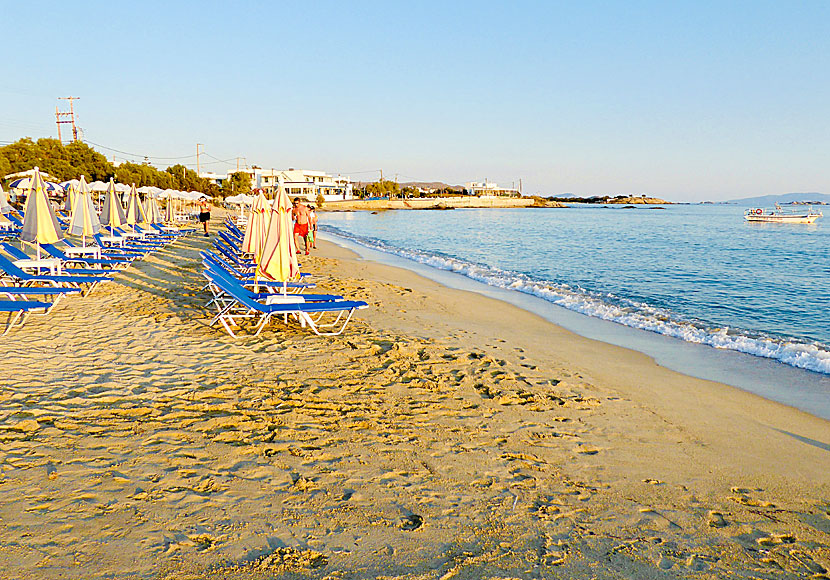 Solnedgång i Agios Prokopios på Naxos.