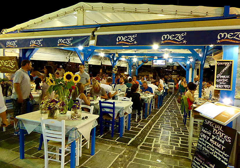Restaurant Meze Meze i Naxos stad.