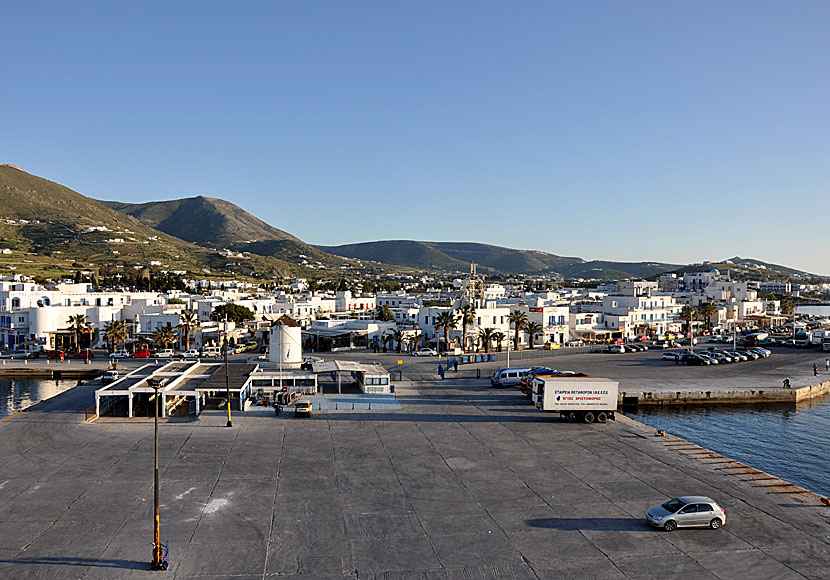 Hamnen i Parikia på Paros.