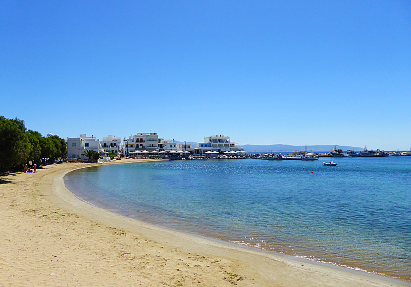 Stranden i Piso Livadi på Paros.