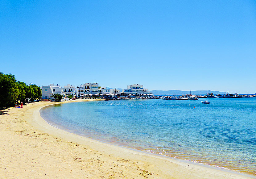 Stranden i Piso Livadi på Paros.