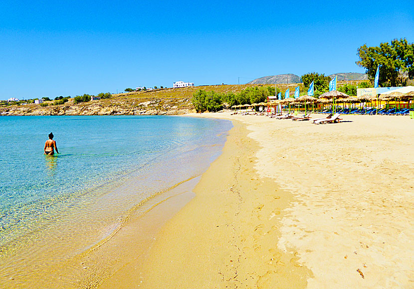 Paros bästa stränder. Pounda beach.