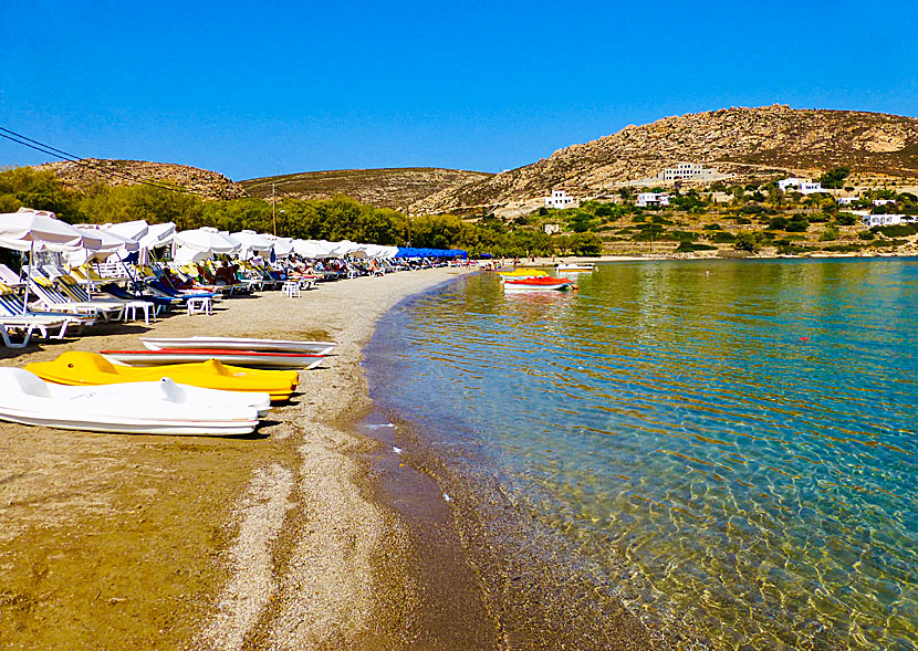 Patmos bästa stränder.  Agriolivado beach.