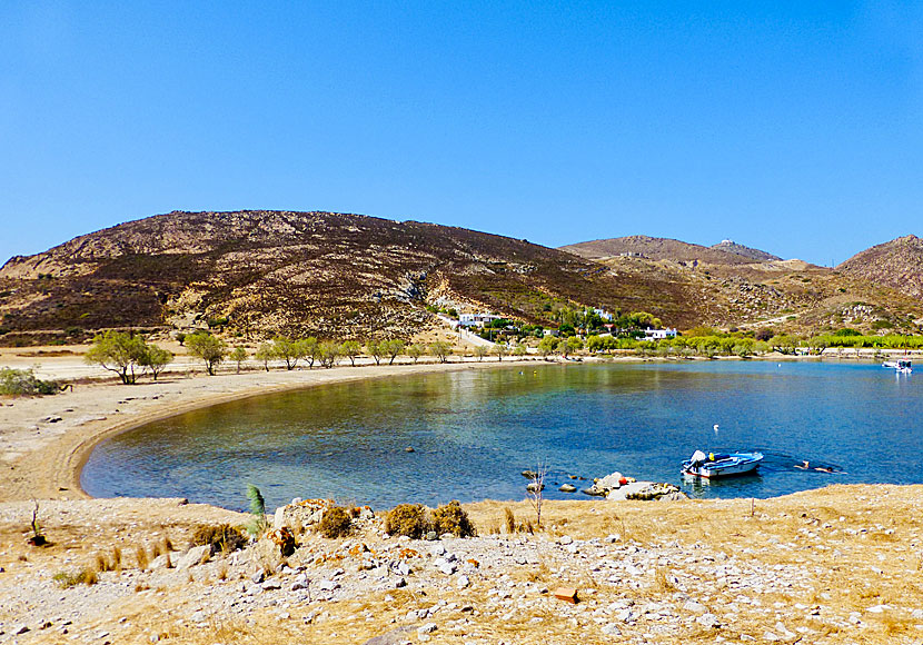 Patmos bästa stränder. Diakofti beach.