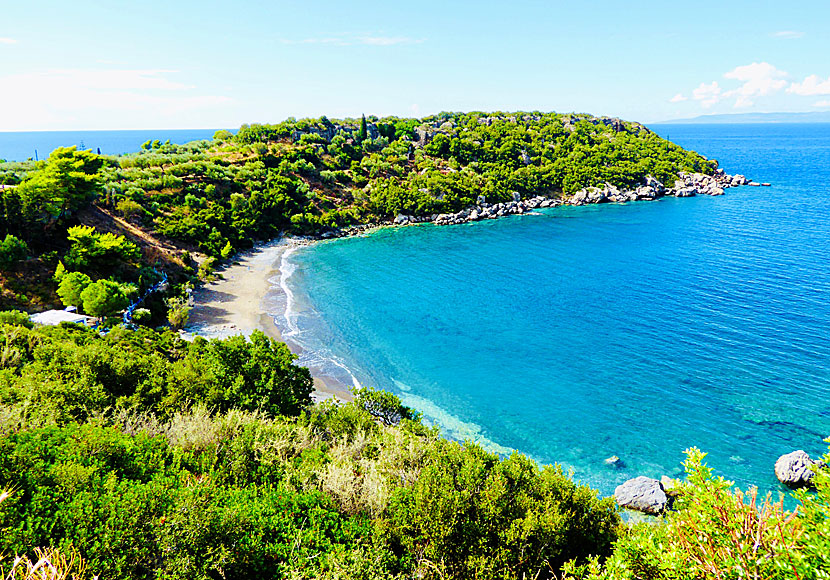 Delfinia beach nära Kardamili på södra Peloponnesos.