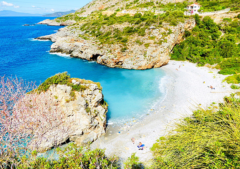 Foneas beach nära Kardamili på södra Peloponnesos.