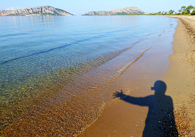 Golden beach. Pylos. Peloponnesos.
