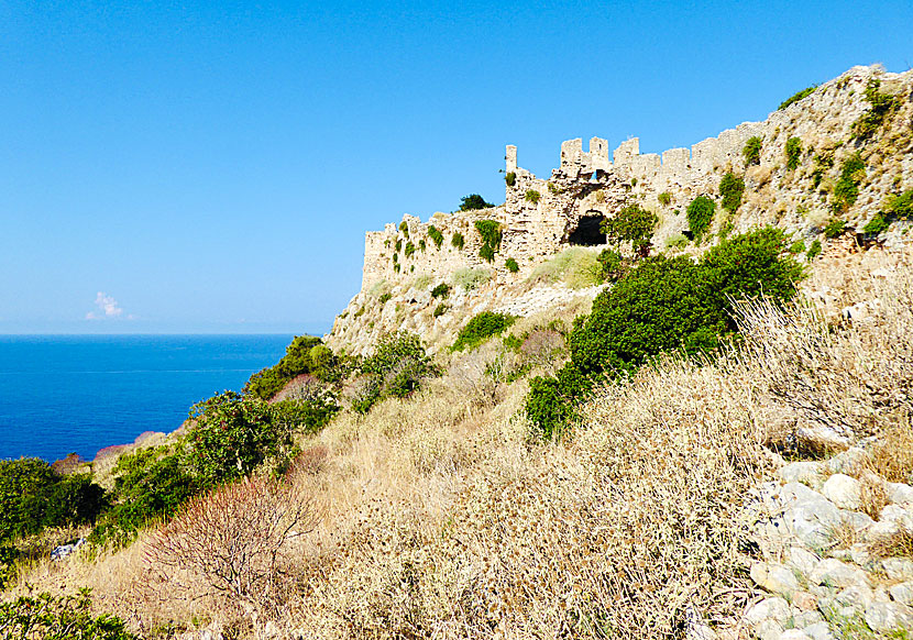 Paleokastro. Nestors cave. Voidokilia beach. Peloponnese.