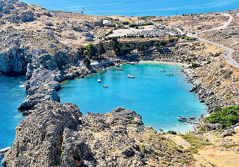 Missa inte Agios Pavlos beach när du reser till Lindos på Rhodos.