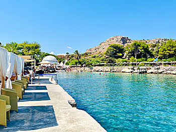 Kallithea Springs beach på Rhodos.