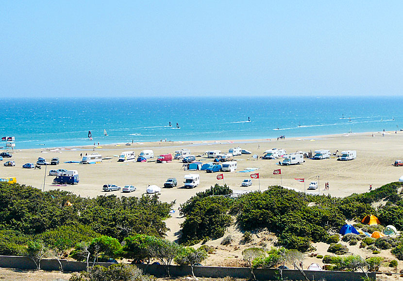 Prasonisi beach ligger längst ned på Rhodos södra spets. 