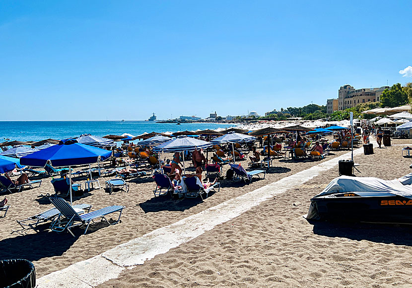 Elli beach i Rhodos stad.