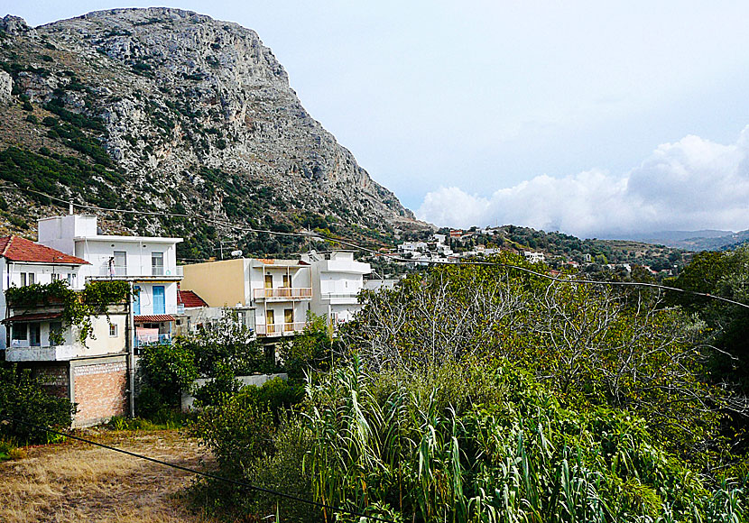 Utsikt från rum nummer 4 på Heracles Rooms i Spili på Kreta.