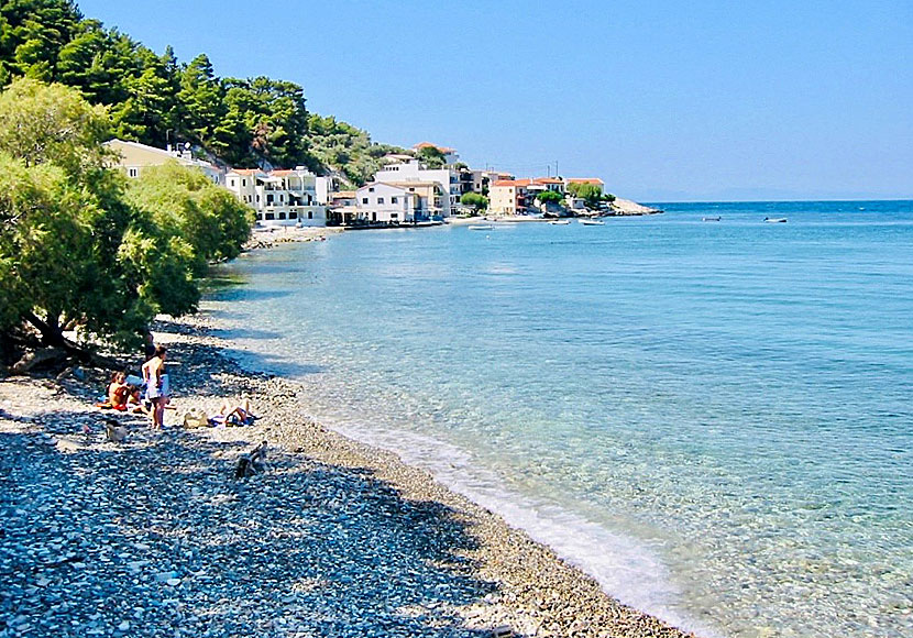 Samos bästa stränder. Avlakia beach.  