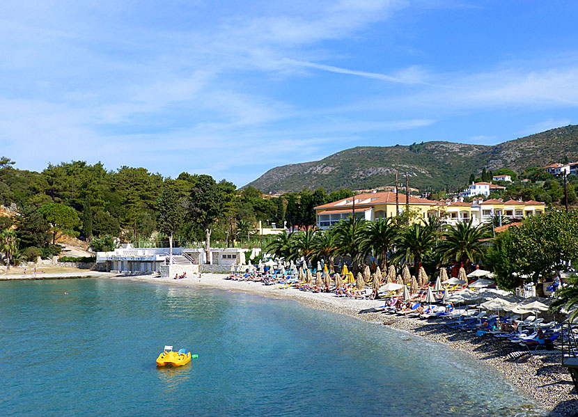 Gangou beach nära Vathy på Samos.