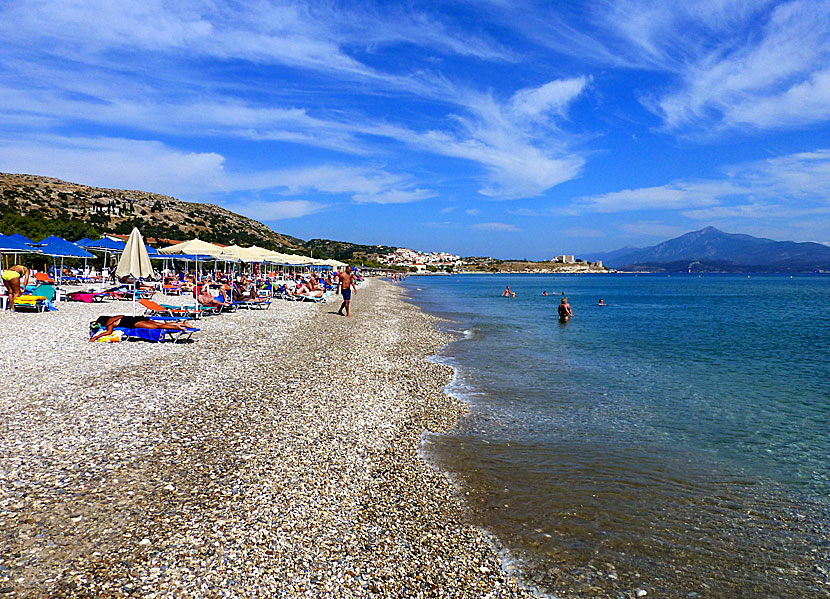 Potokaki beach i Pythagorion på Samos