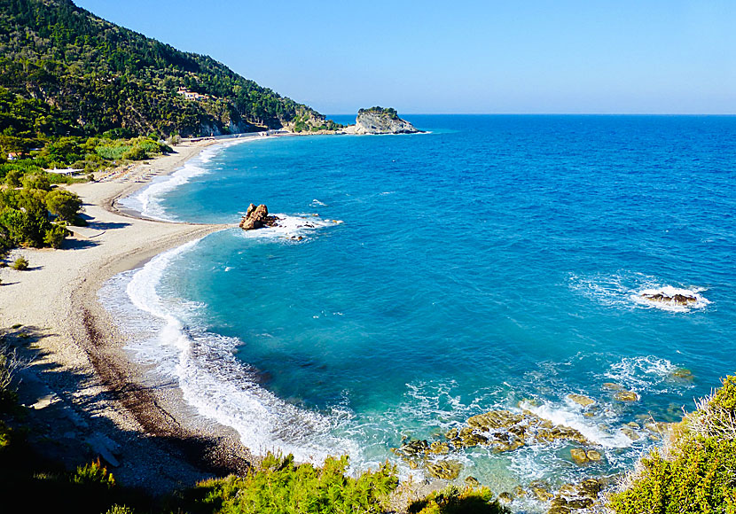 Samos bästa stränder. Potami beach. 
