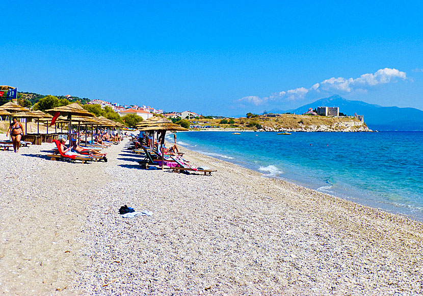 Potokaki beach ligger några kilometer väster om Pythagorion Samos.