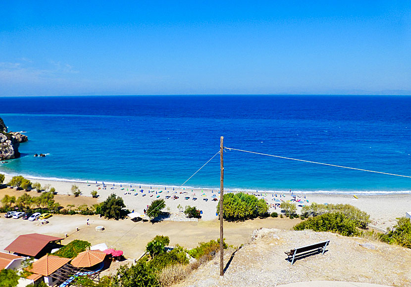 Samos bästa stränder. Tsabou beach. 
