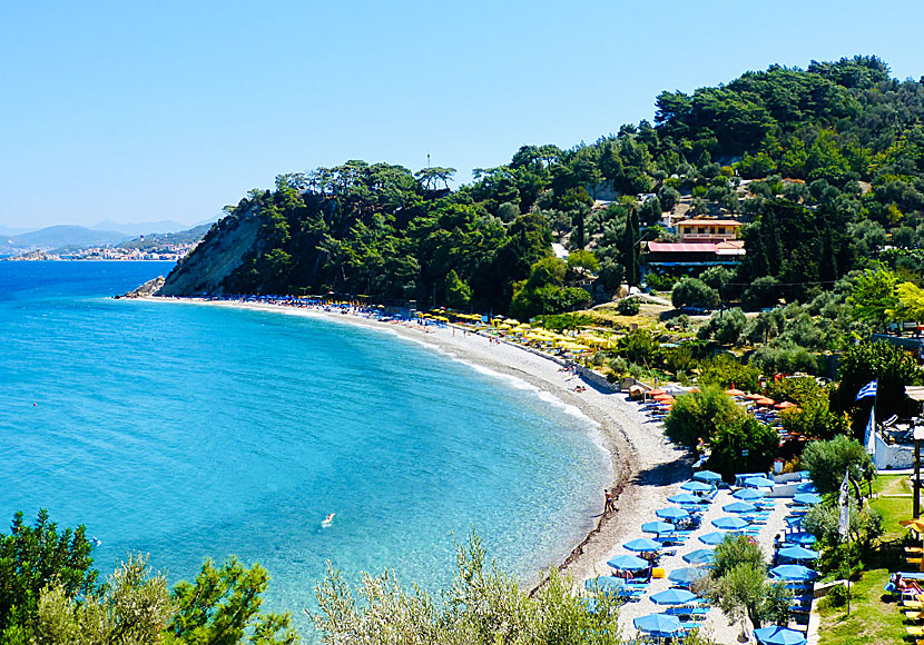 Samos bästa stränder. Tsamadou beach. 