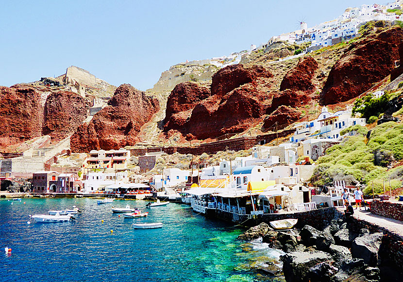 Amoudia ja Oia. Santorini.