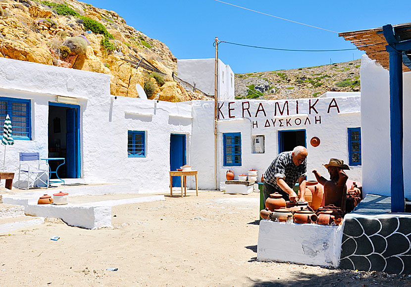 Kostas Depastas och hans keramikverkstad i Heronissos.
