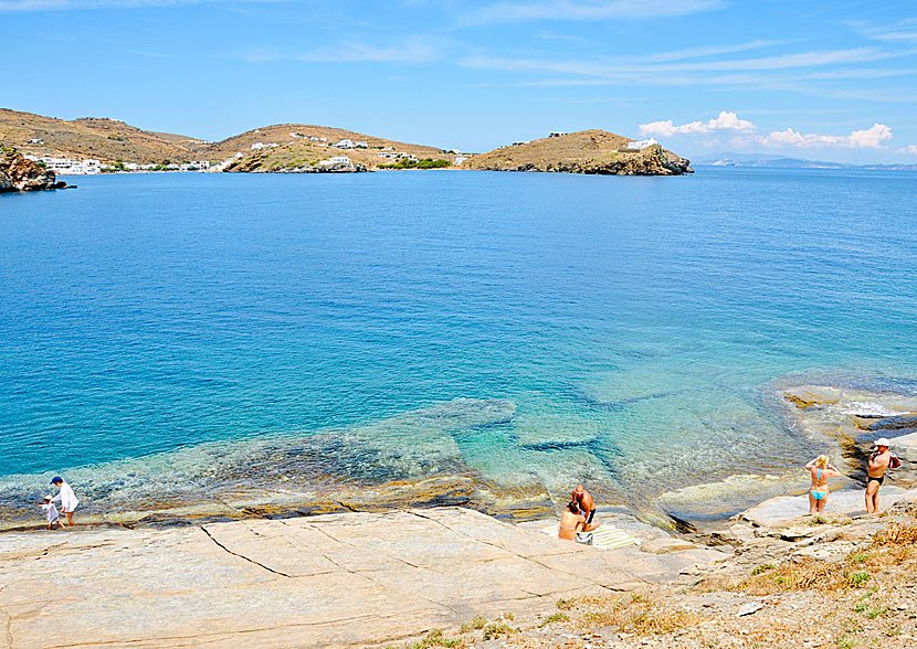 Sifnos bästa stränder. Chrysopigi beach. 