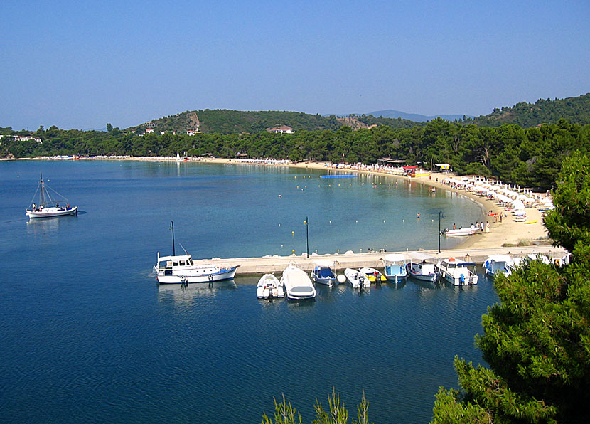 Koukounaries beach på Skiathos.