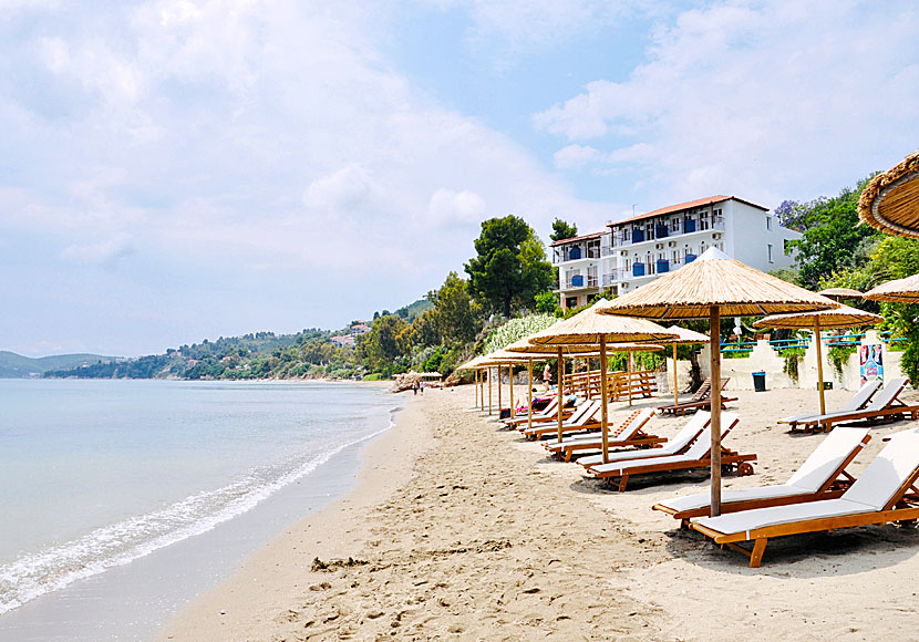 Megali Ammos beach på Skiathos i Grekland.