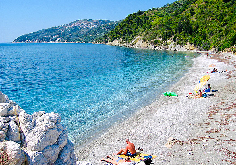 Skopelos bästa stränder.  Armenopetra beach.