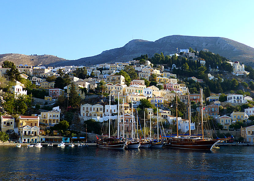 Den vackra byn Gialos på Symi.