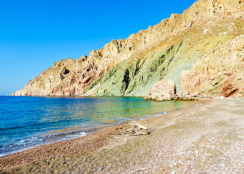 Tilos bästa stränder. Tholos beach.