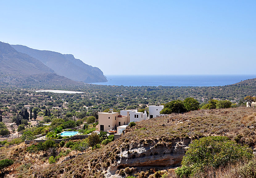 Eristosdalen sett från början av stigen till Skafi beach på Tilos.