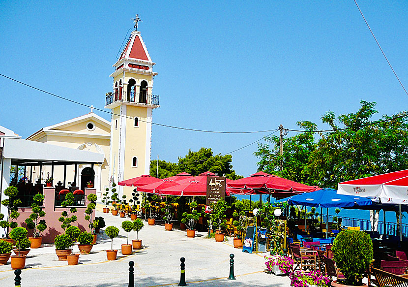 Vackra kyrkor i Zakynthos stad.