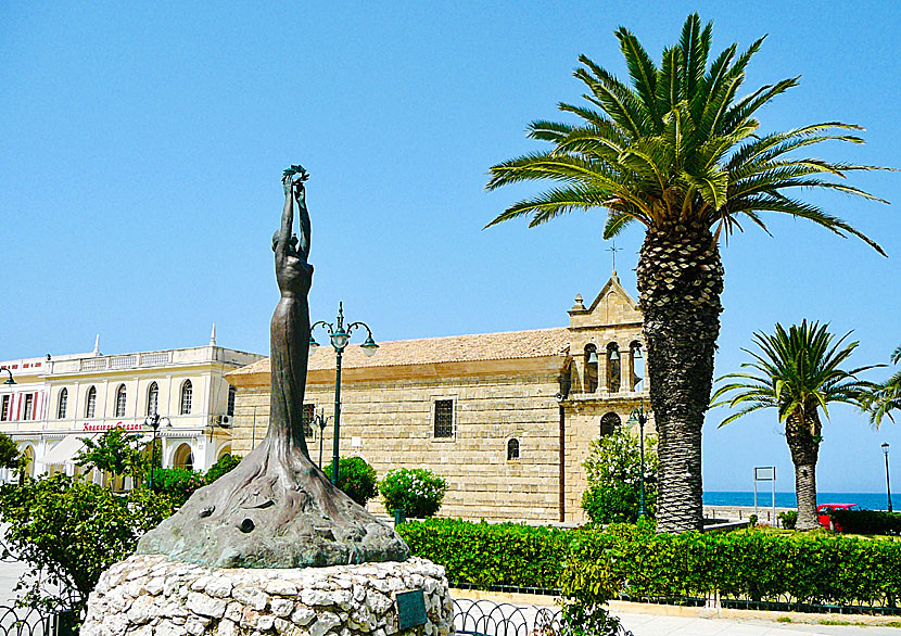Statue of Liberty (Äran) i Zakynthos stad.