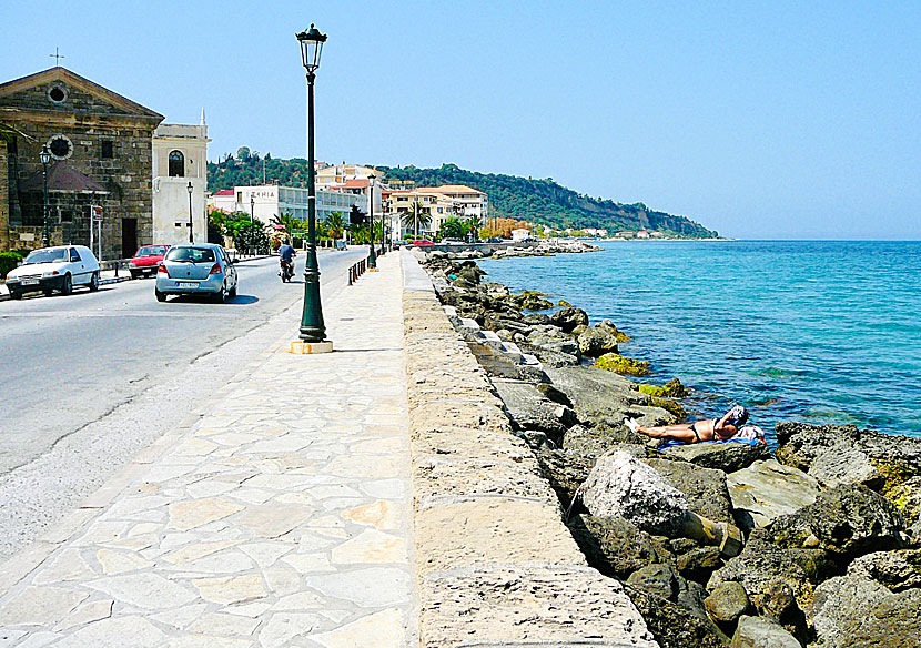 Stränder i och nära Zakynthos stad.
