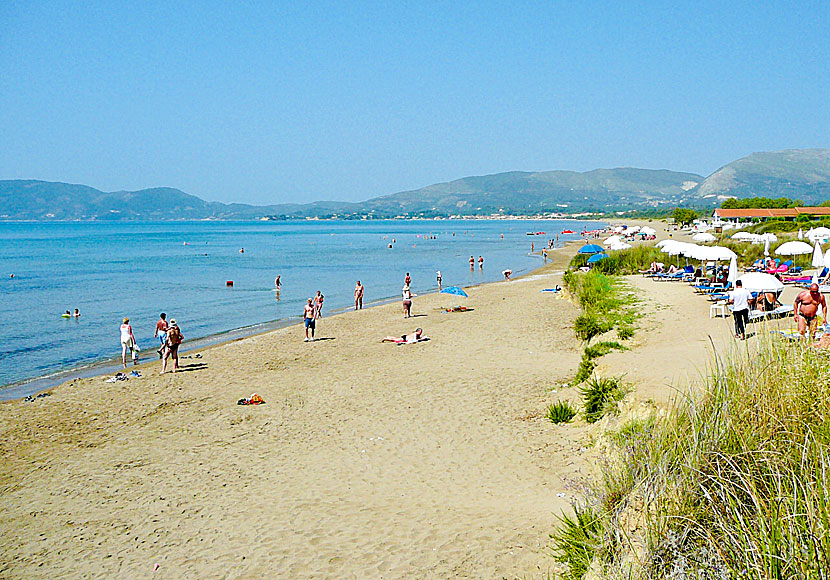 Zakynthos bästa stränder. Kalamaki beach.