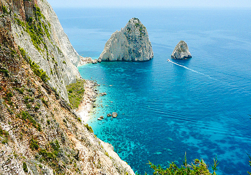 Zakynthos bästa stränder. Keri beach.