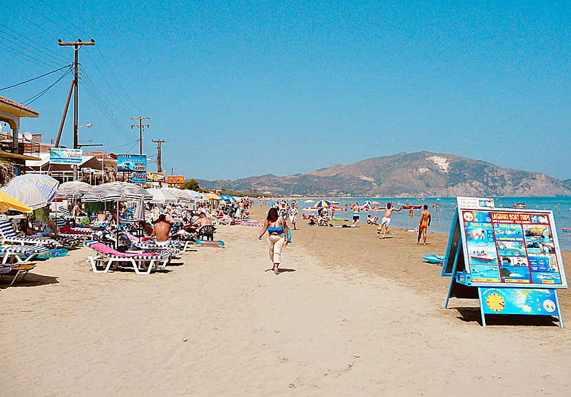 Stranden i Laganas på Zakynthos.