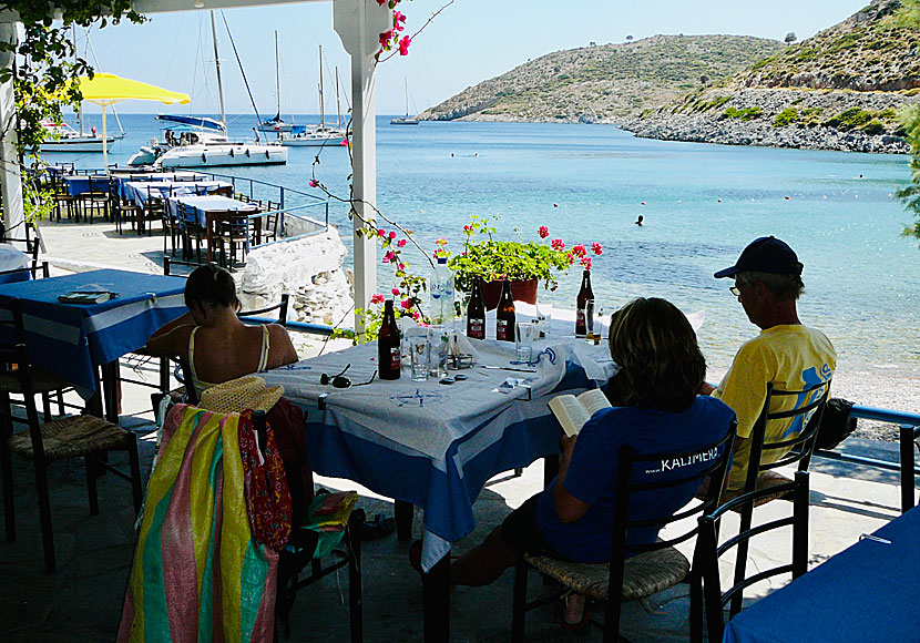 Bra restauranger och tavernor på ön Agathonissi i Grekland.