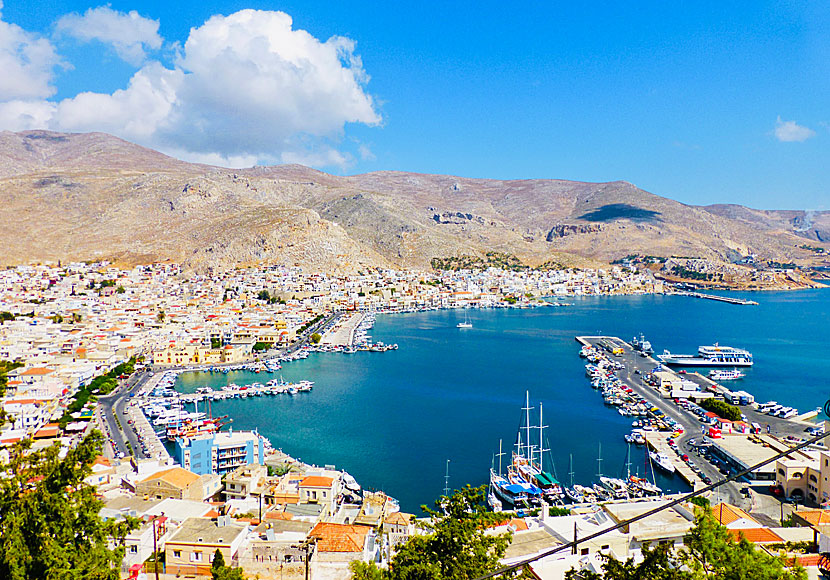 Underbara, färglada och bångstyriga Pothia är Kalymnos huvudstad. 