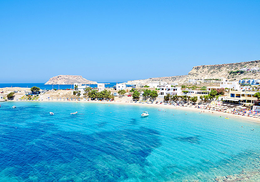 Det finns många mycket fina stränder i Lefkos på Karpathos i Grekland.