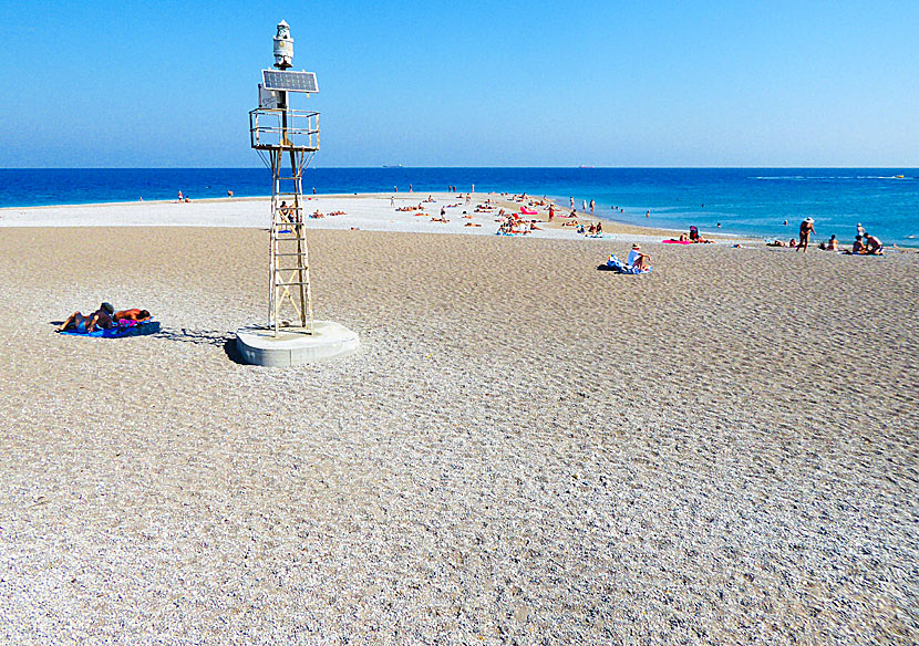 Udden i Rhodos stad där Windy beach och Elli beach möter varandra.