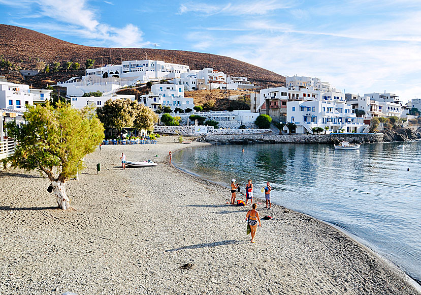 Stranden Pera Gialos beach på Astypalea.