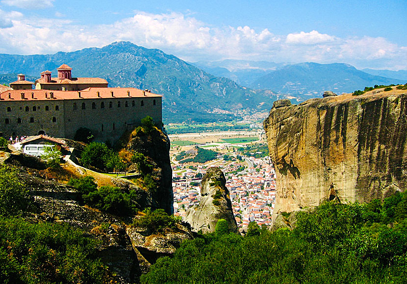 Agias Triadas Monastery i Meteora där James Bond filmen Ur Dödlig Synvinkel spelades in.