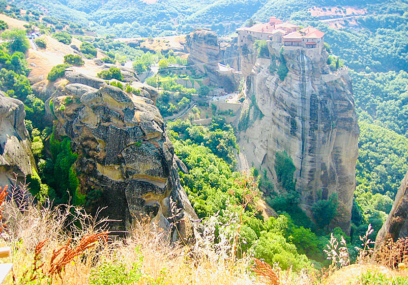 Varlaamklostret och klostret Megalo Meteora i Grekland.