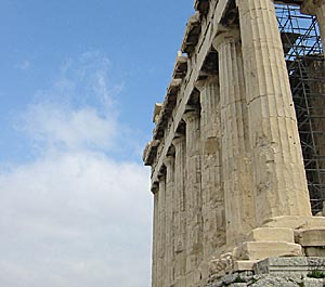 Parthenontemplet på Akropolisklippan.