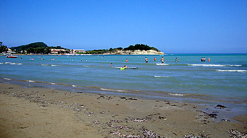 Sidari beach på Korfu i Grekland.