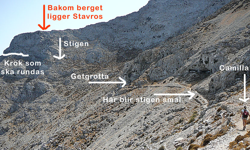 Stigen till Stavros på Amorgos.